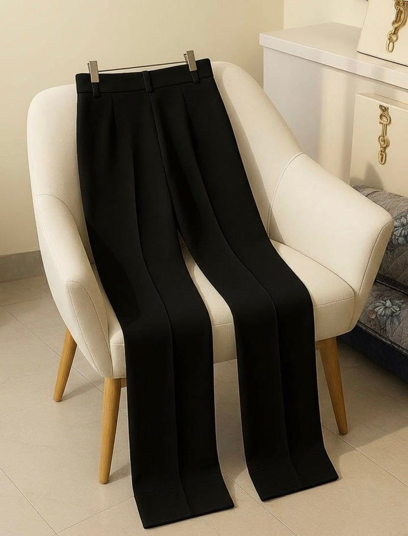 High waisted Black Formal Trouser | Women