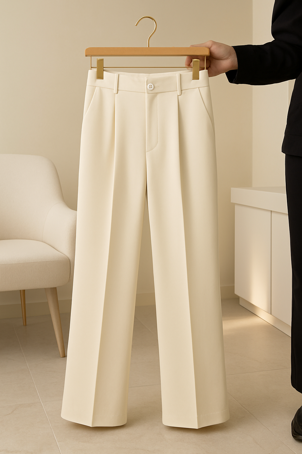 Off white high waist trouser | formal pant