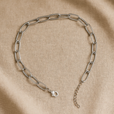 Silver paperclip necklace | women | Veersha