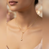 Gold Heart Drop Necklace