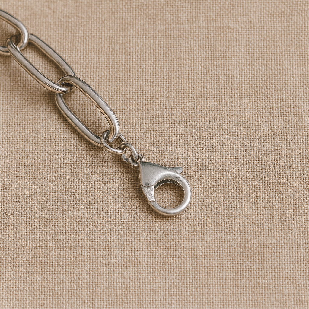 Silver paperclip necklace | women | Veersha