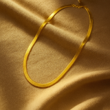 Herringbone gold necklace | Women