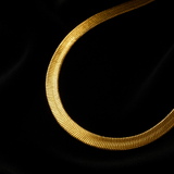 Herringbone gold necklace | Women