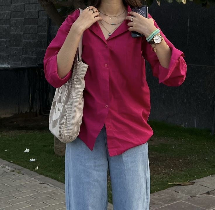 Hot Red | Vintage shirt | womens