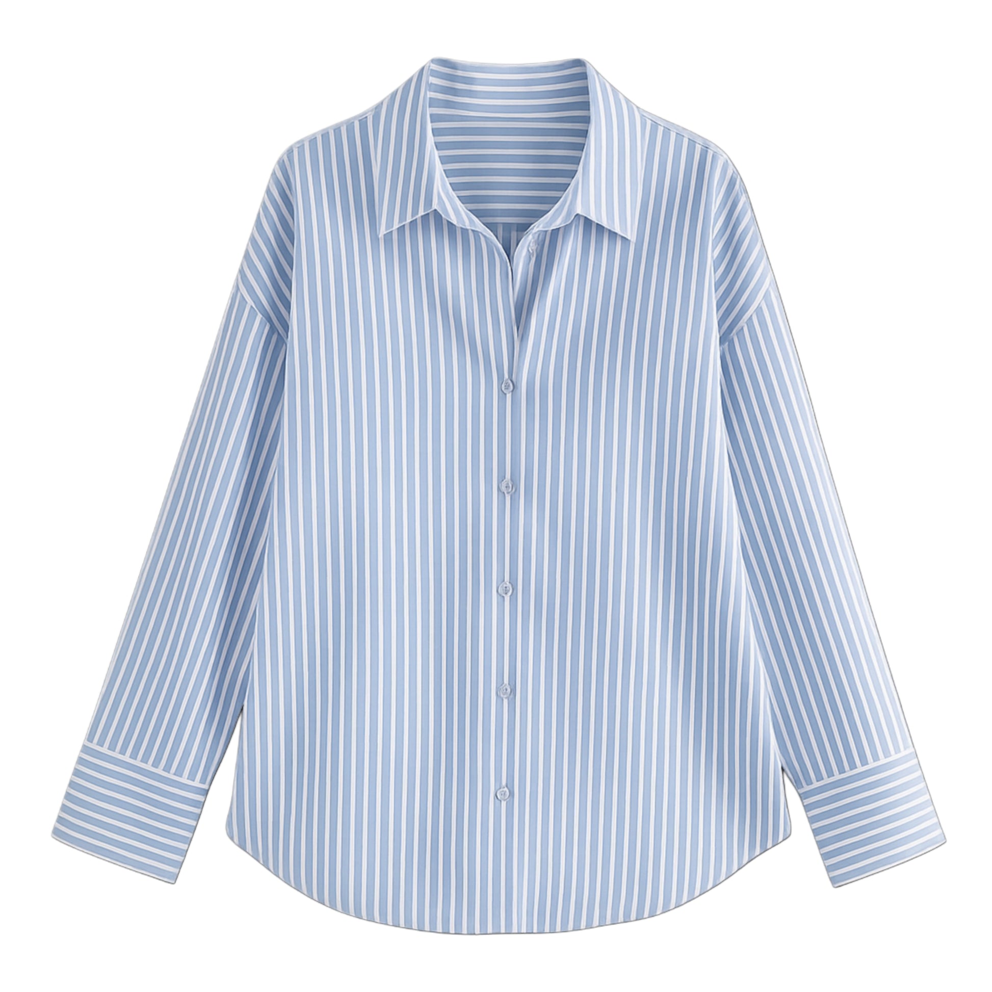 Blue broad striped shirt | Vintage shirt | womens