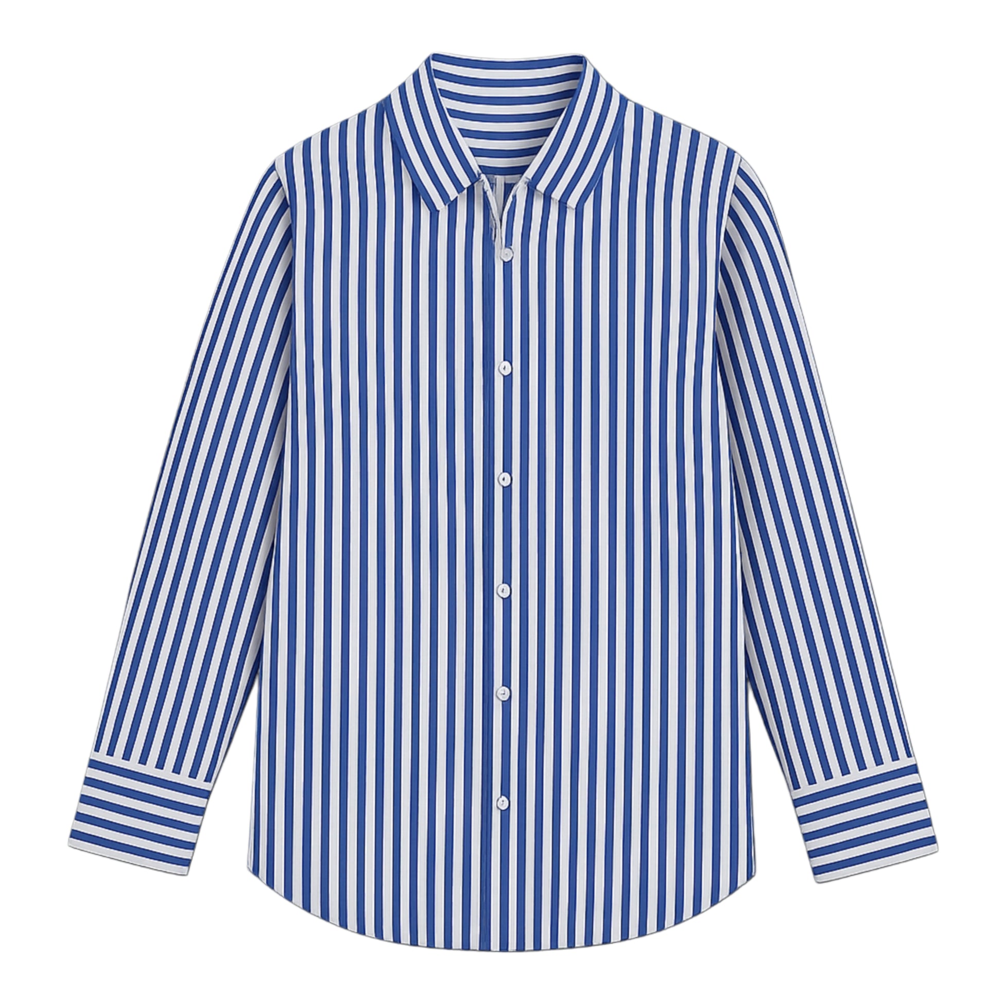 Blue broad striped shirt | Vintage shirt | womens