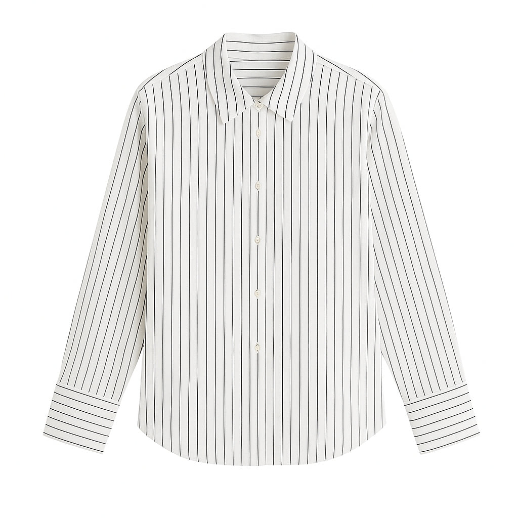 White  striped shirt | Vintage shirt | womens