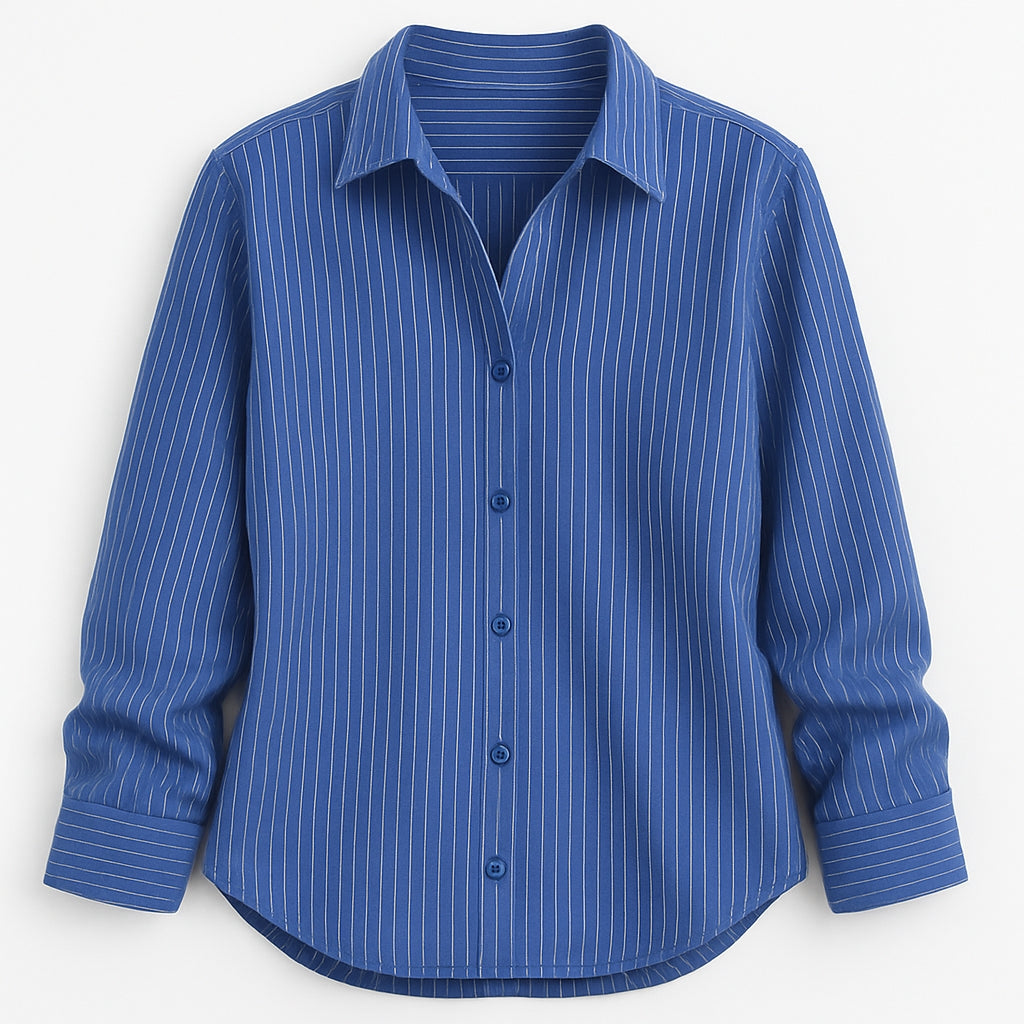 Dark blue striped shirt | Vintage shirt | womens