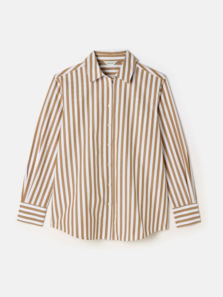 Brown striped shirt | Vintage shirt | womens