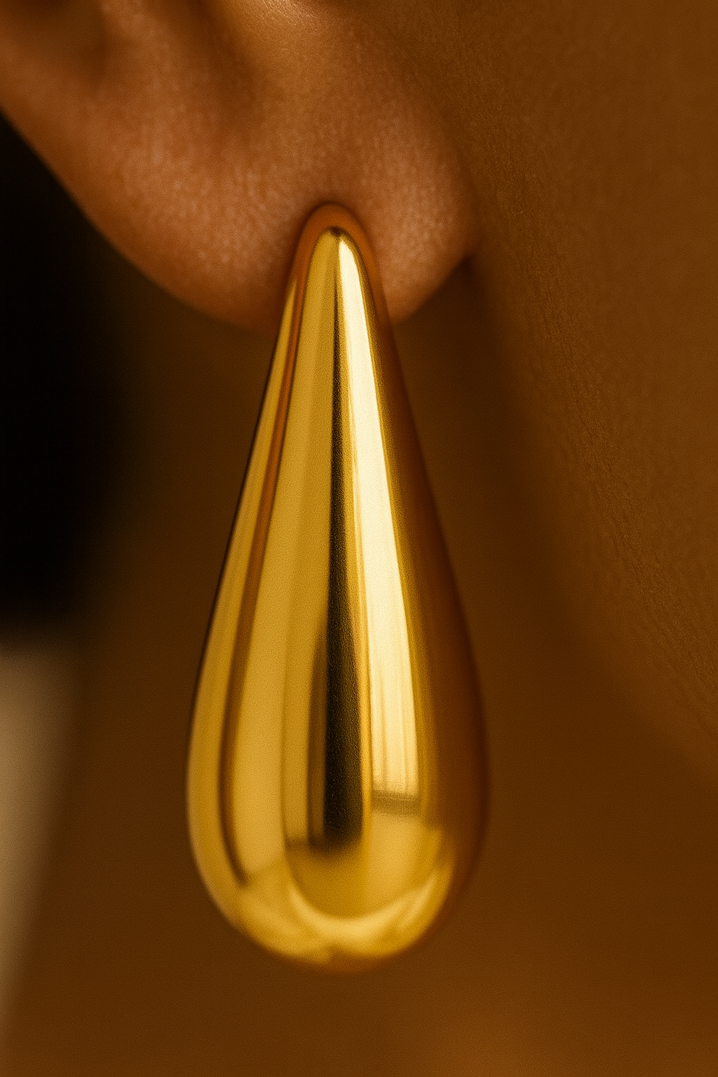 Veersha Luxe Artificial Gold Teardrop Earrings