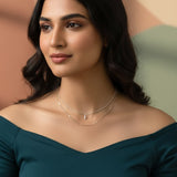 Silver Cross Layered Necklace