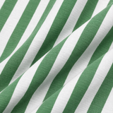 Broad green striped shirt  with Light Blue baggy jeans