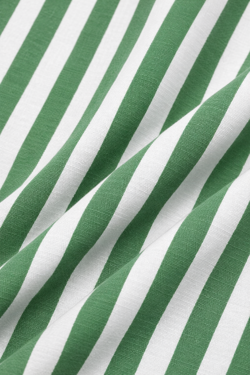 Broad green striped shirt  with Light Blue baggy jeans