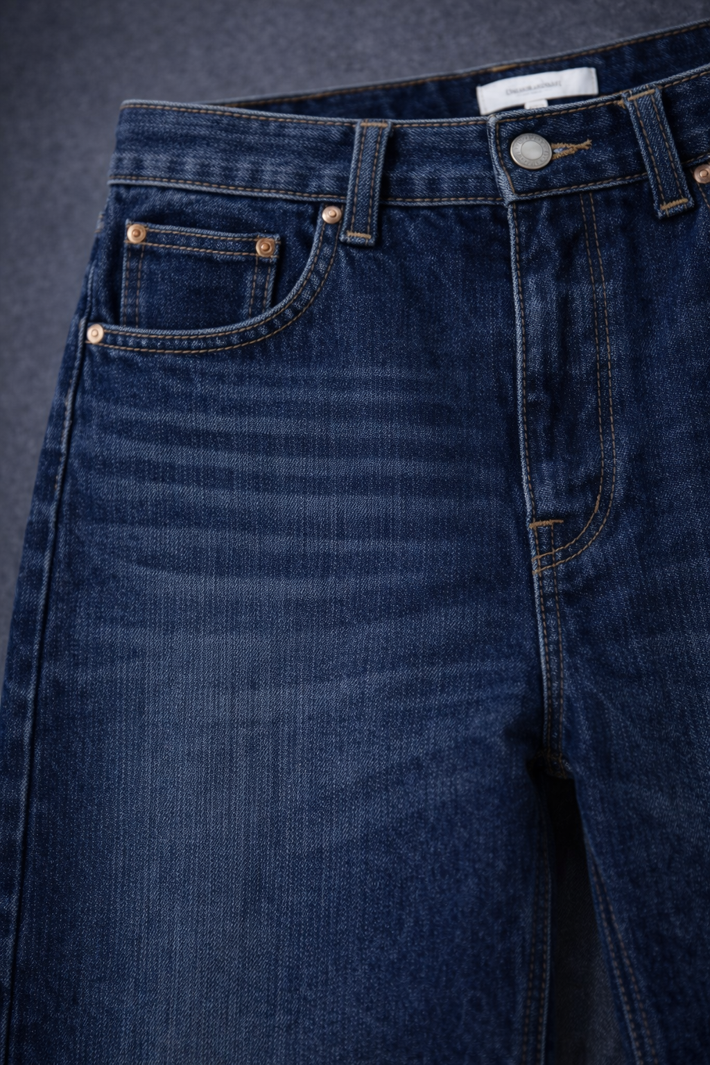 Blue high waist white shade baggy jeans | womens