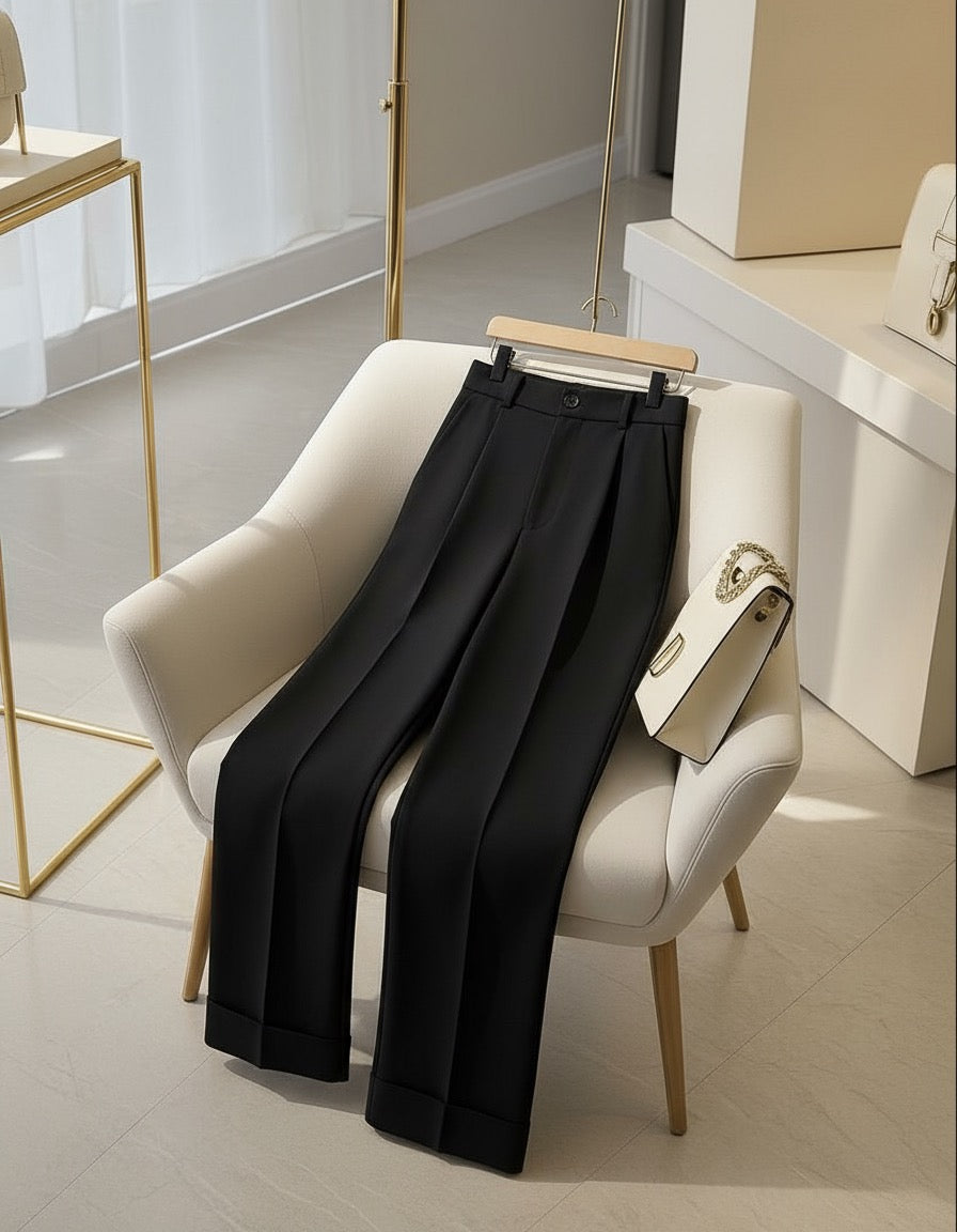 High waisted Black Formal Trouser | Women