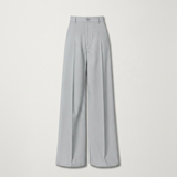 Powder blue high waist formal pant | Pleated