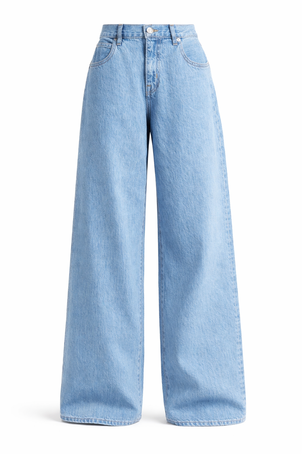 Pink Stripe Shirt with Light Blue baggy jeans