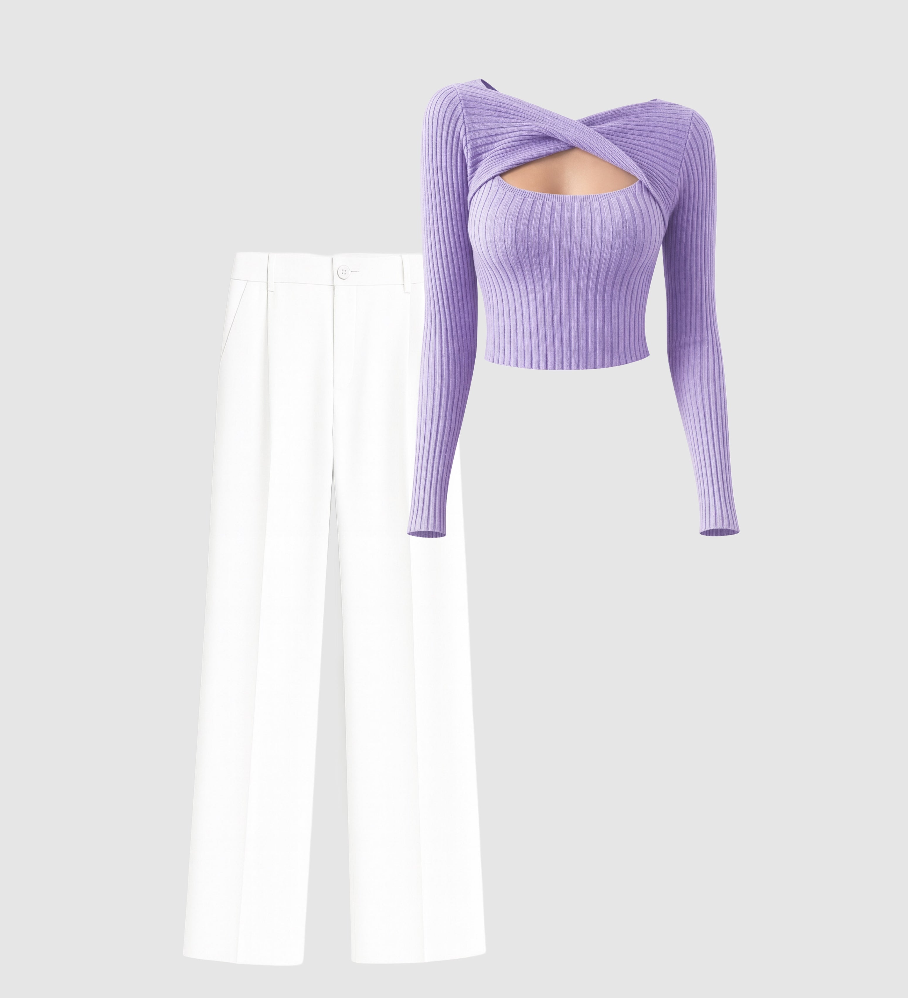 Lavender Cross style Top – Choose Your Bottom Style