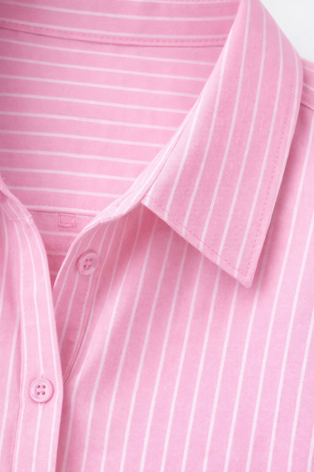 Pink Stripe Shirt with Light Blue baggy jeans