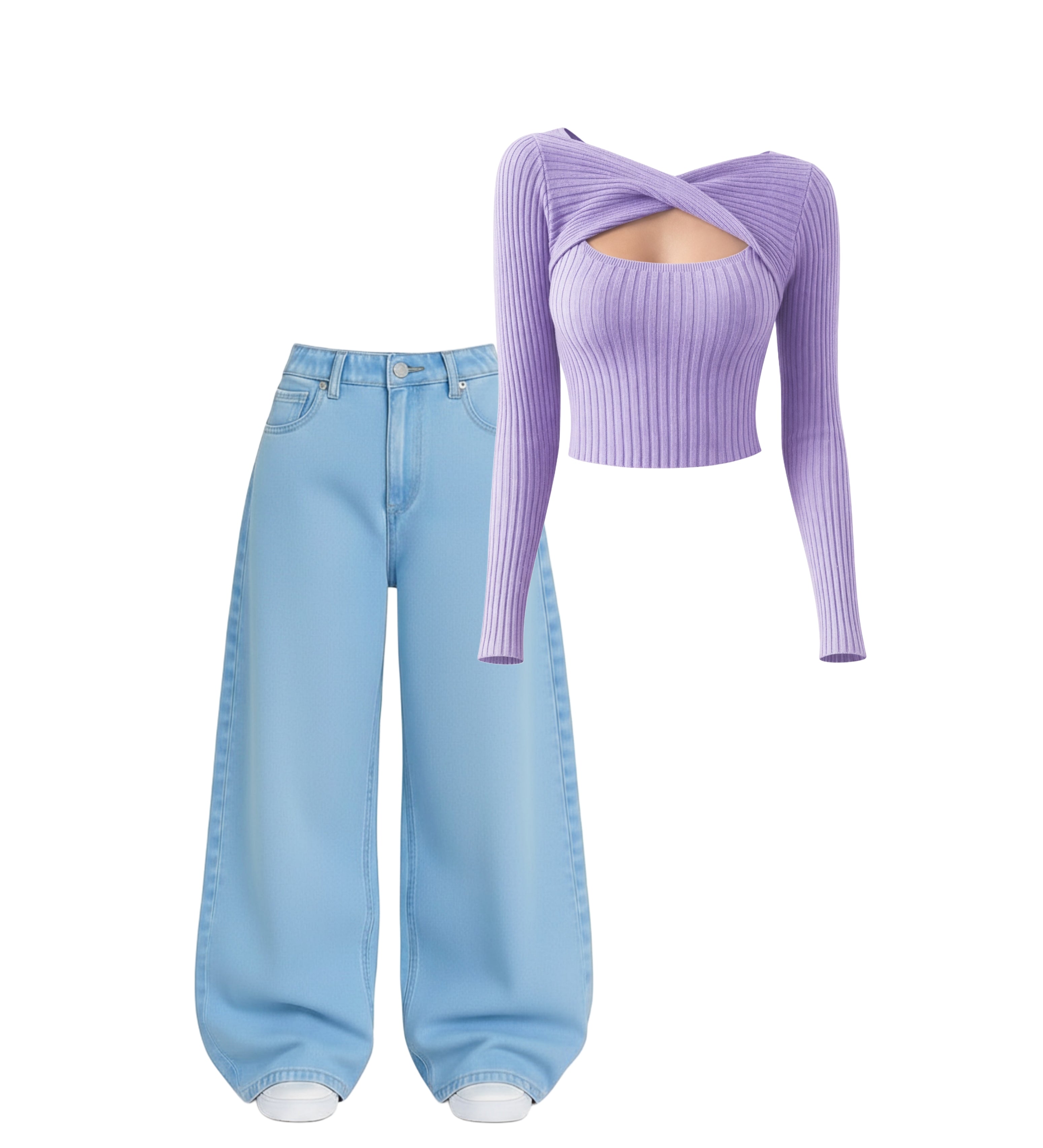 Lavender Cross style Top – Choose Your Bottom Style