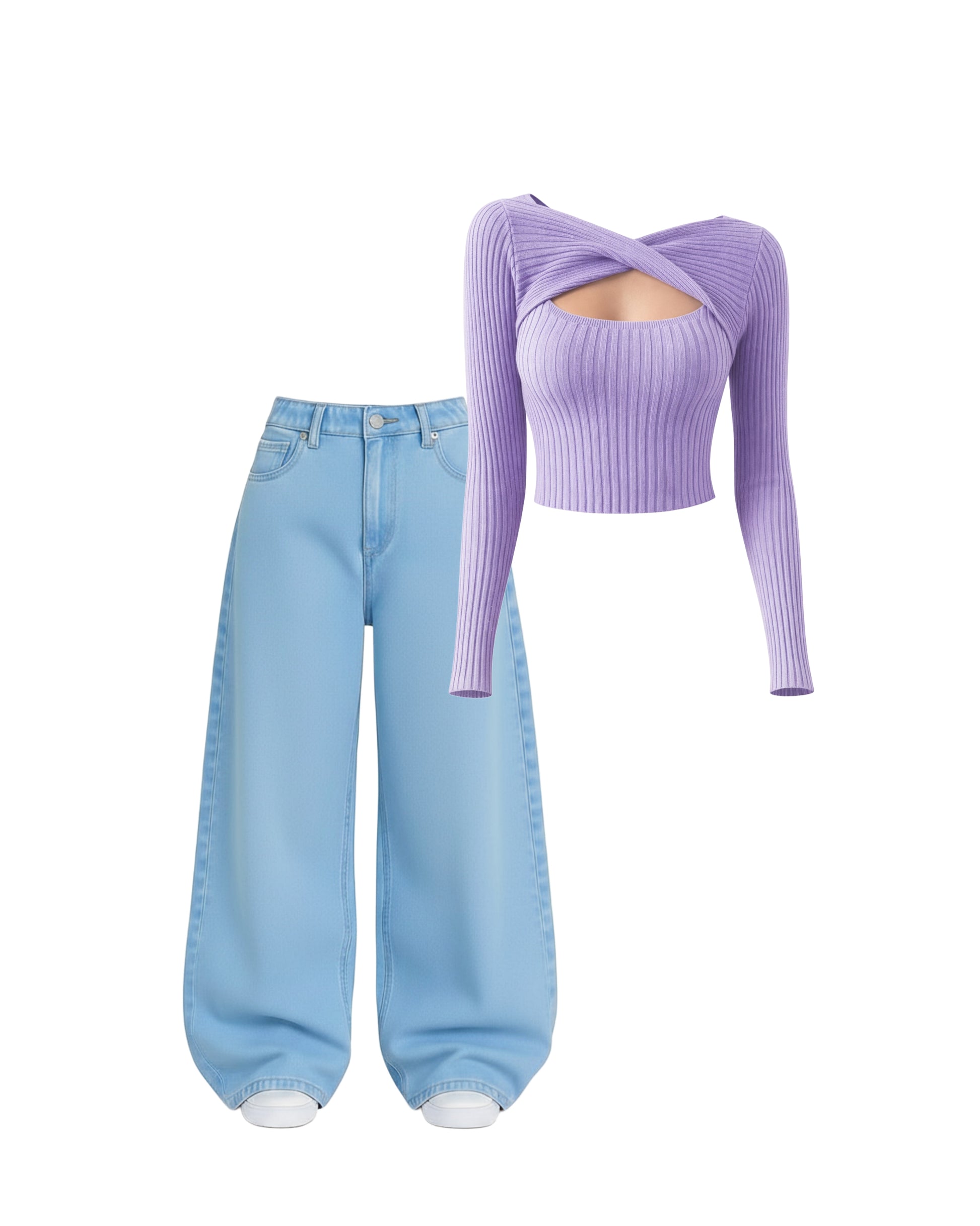 Lavender Cross style Top – Choose Your Bottom Style