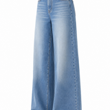 Sky Fade Wide-Leg Statement Jeans