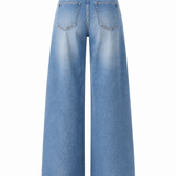 Sky Fade Wide-Leg Statement Jeans