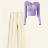 Lavender Cross style Top – Choose Your Bottom Style