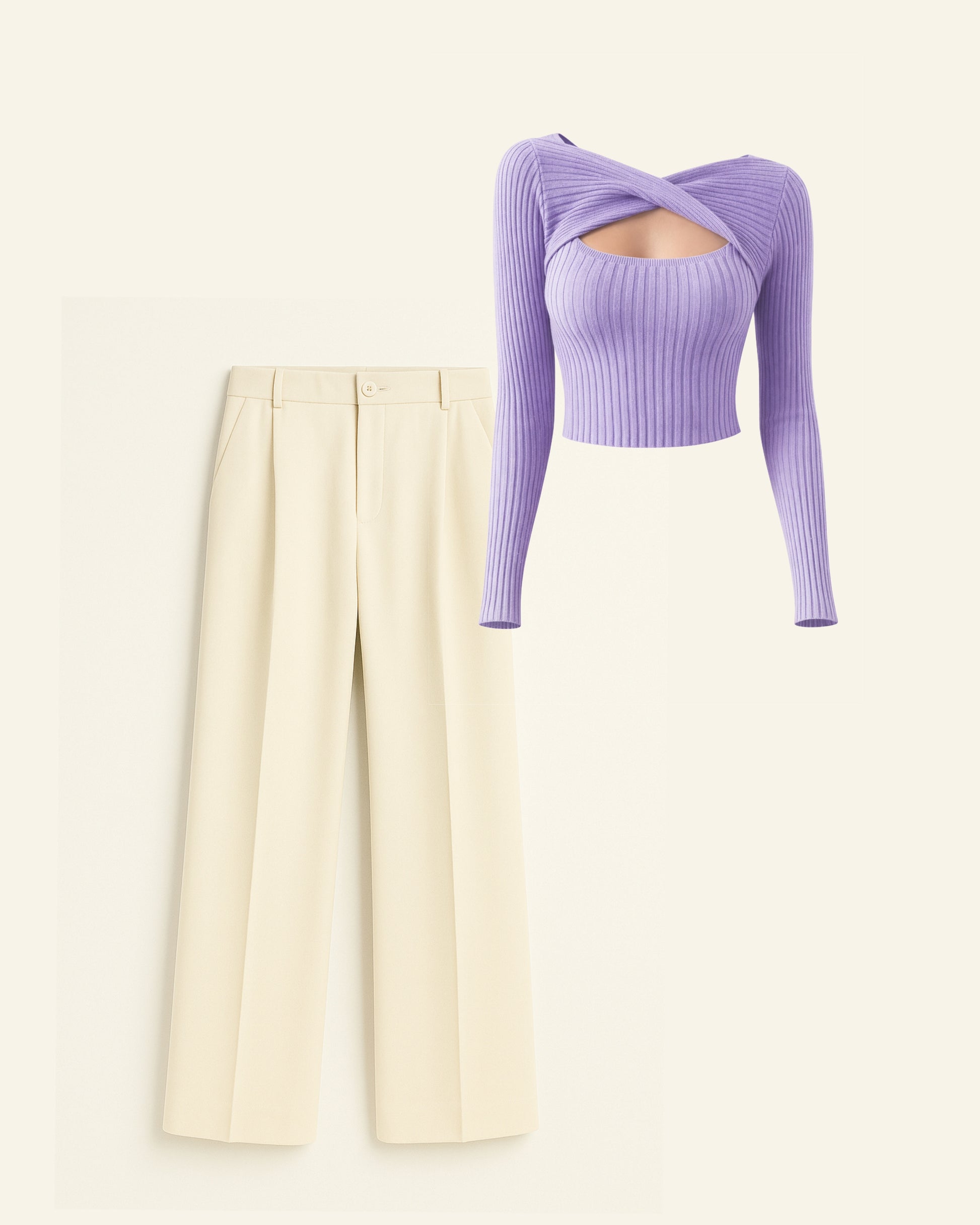 Lavender Cross style Top – Choose Your Bottom Style