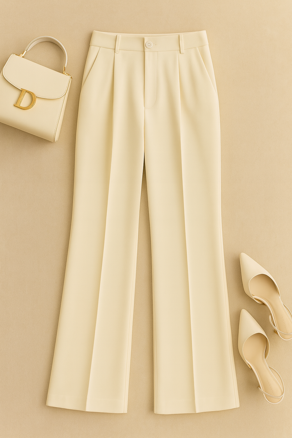 Off white high waist trouser | formal pant