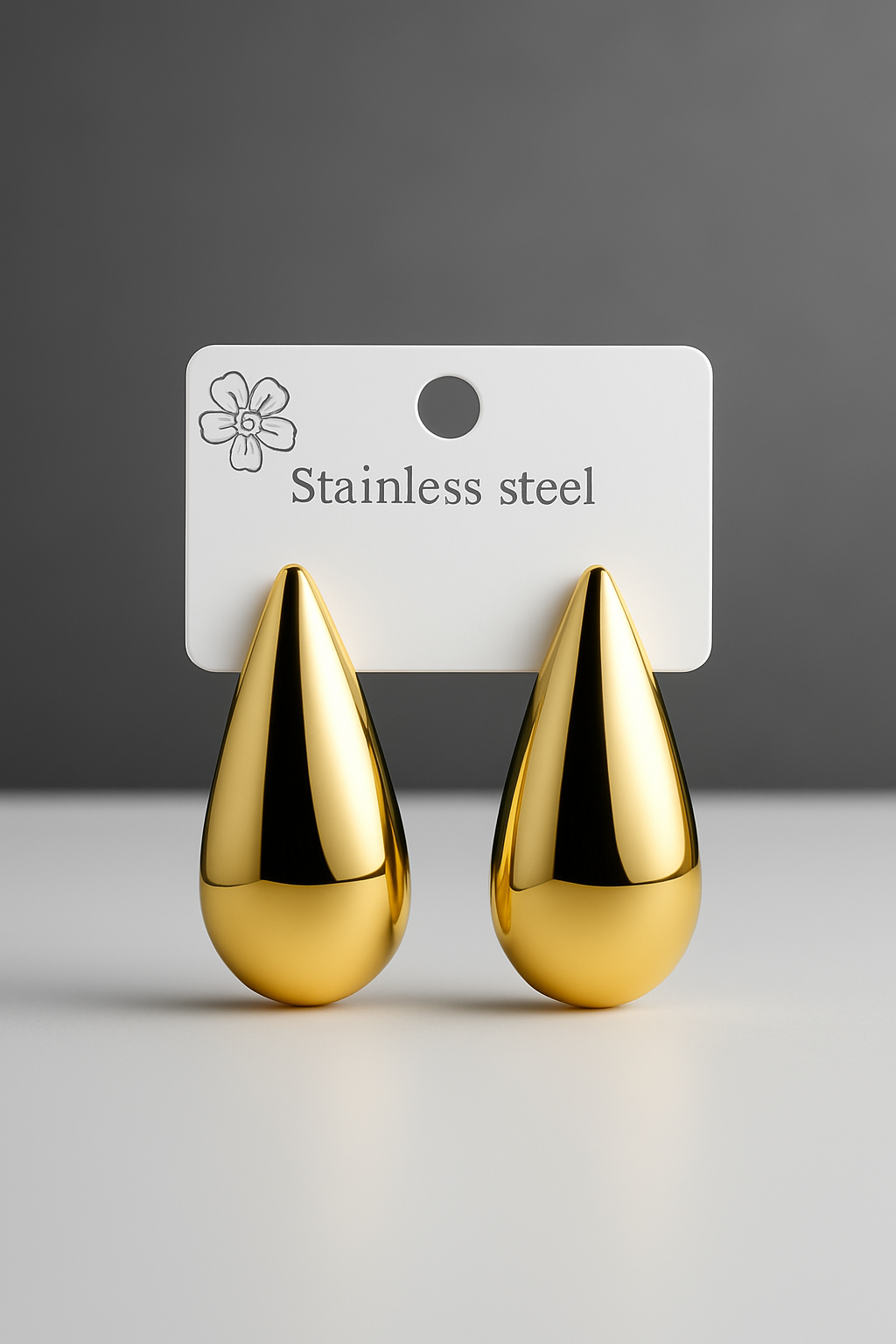 Veersha Luxe Artificial Gold Teardrop Earrings