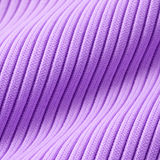 Lavender High Neck Crop Top with Blue High Waist Bootcut Jeans Set