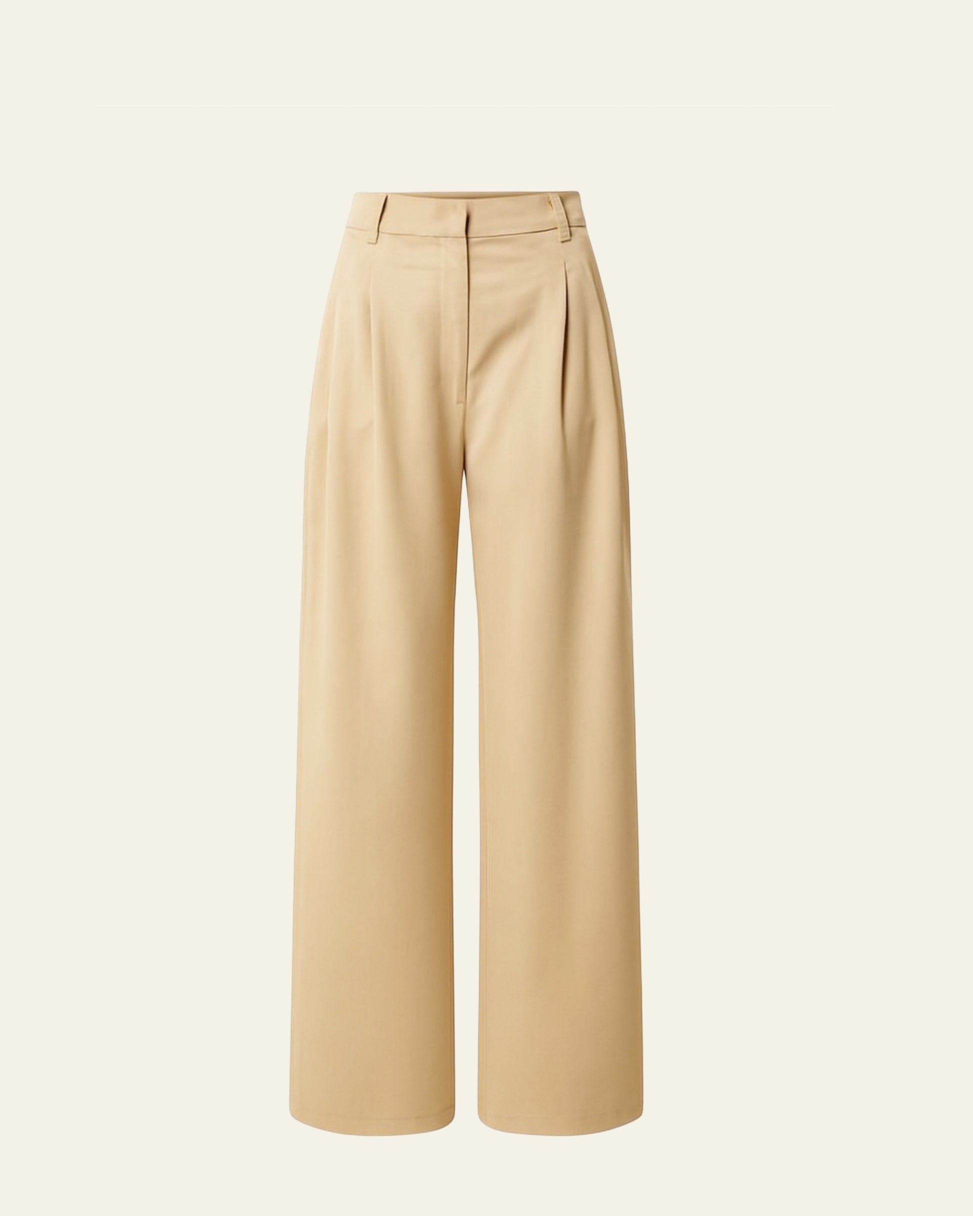 Twist-Detail Brown Top Co-Ord Set with Wide-Leg Trousers