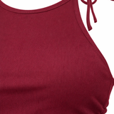 Women’s Side Tie-Up Dress – Maroon