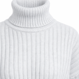 Modern Winter Streetwear Set with Ribbed Knit Sweater & Puffer Jacket