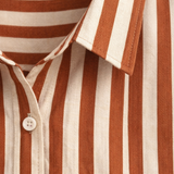 Brown  striped shirt | Vintage shirt | womens