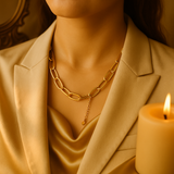 Golden chain - link necklace Womens | Veersha