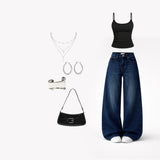 Black Essential Denim Set