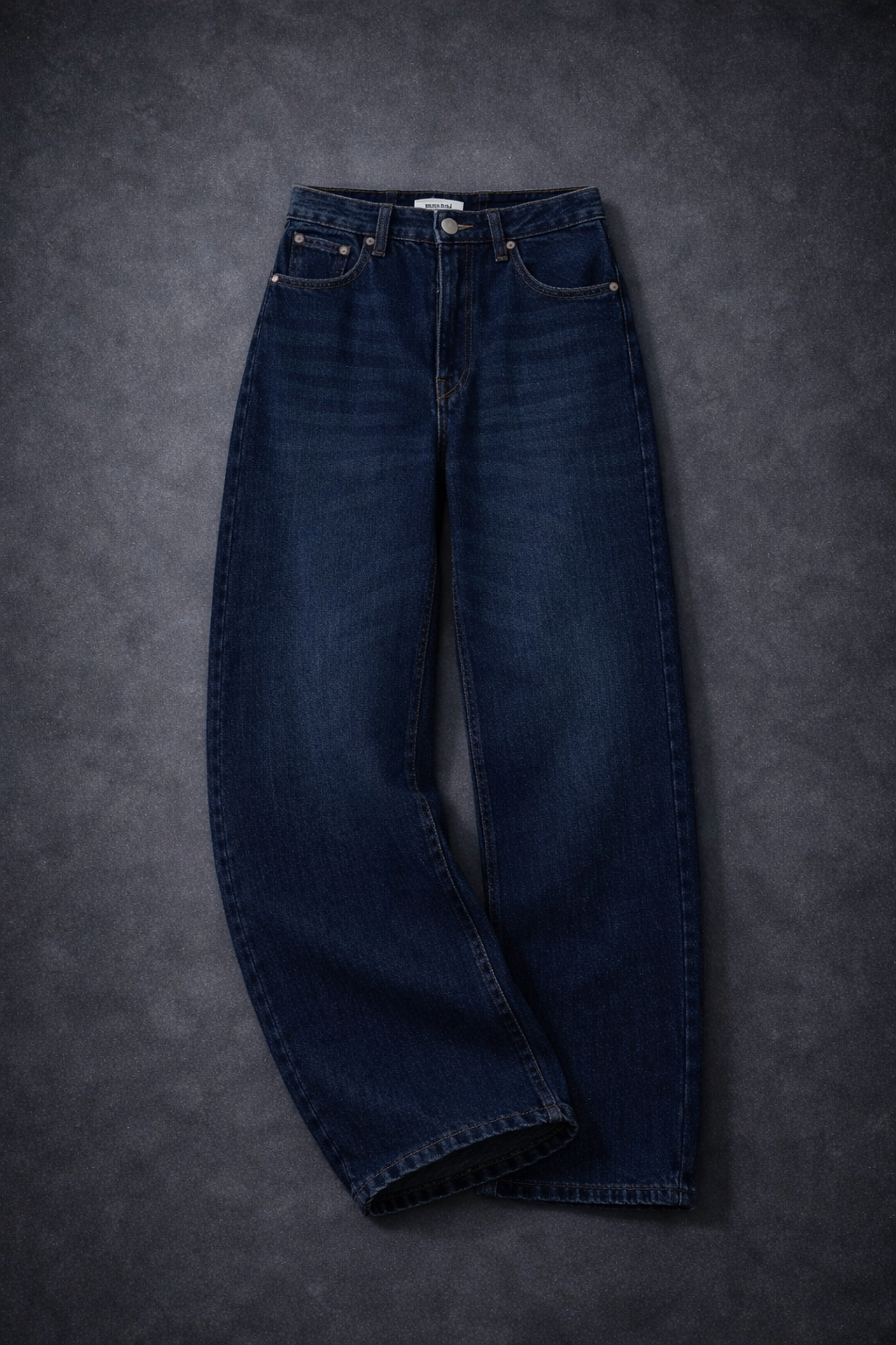 Blue high waist white shade baggy jeans | womens