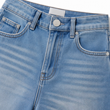 Sky Fade Wide-Leg Statement Jeans