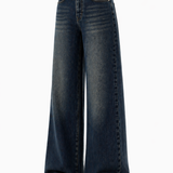 Blue mehndi acid wash | loose fit jeans