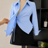 Timeless Wrap Stripe Shirt