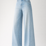 Sky blue wishker jeans | Womens