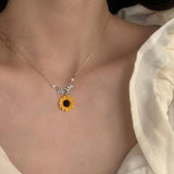 Sunflower Pendant Necklace | Veersha