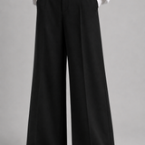 Classic White Shirt & Black Wide-Leg Trousers Co-Ord Set