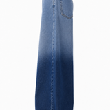 Women's Ombre Wash Baggy Wide Leg Jeans