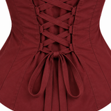 Maroon Flared Sleeve Shirt with Wide-Leg Jeans