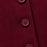 Burgundy Tailored Vest & Wide-Leg Denim Co-ord Set