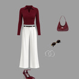 Burgundy Grace Co-ord Set