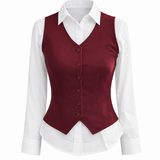 Wine Waistcoat Formal Set | full outfit
